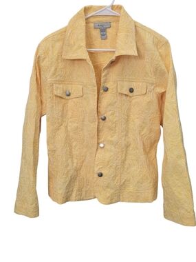 Analog Yellow Paisley Jean Jacket